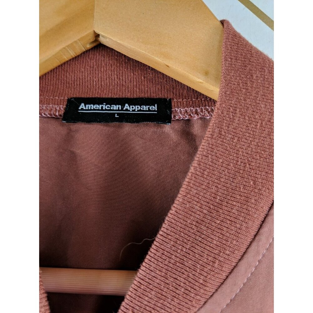 American Apparel Women's Zip Up Jacket Orange Size Large READ - Picture 5 of 8
